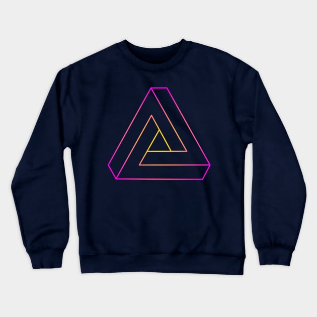 Escher triangle (yellow to magenta radial gradient) Crewneck Sweatshirt by TRIME